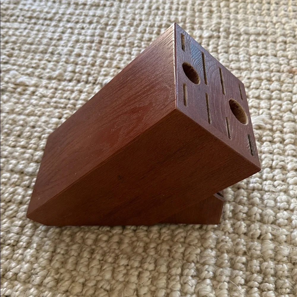 Cutco | Brown Wooden Knife Block Organizer